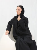 Noir Grid Abaya