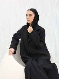 Noir Grid Abaya