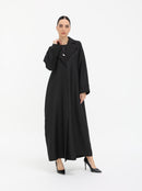 Noir Grid Abaya