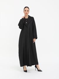 Noir Grid Abaya