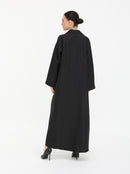 Noir Grid Abaya