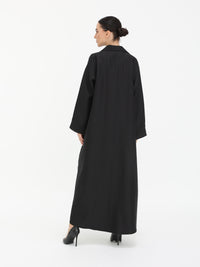 Noir Grid Abaya