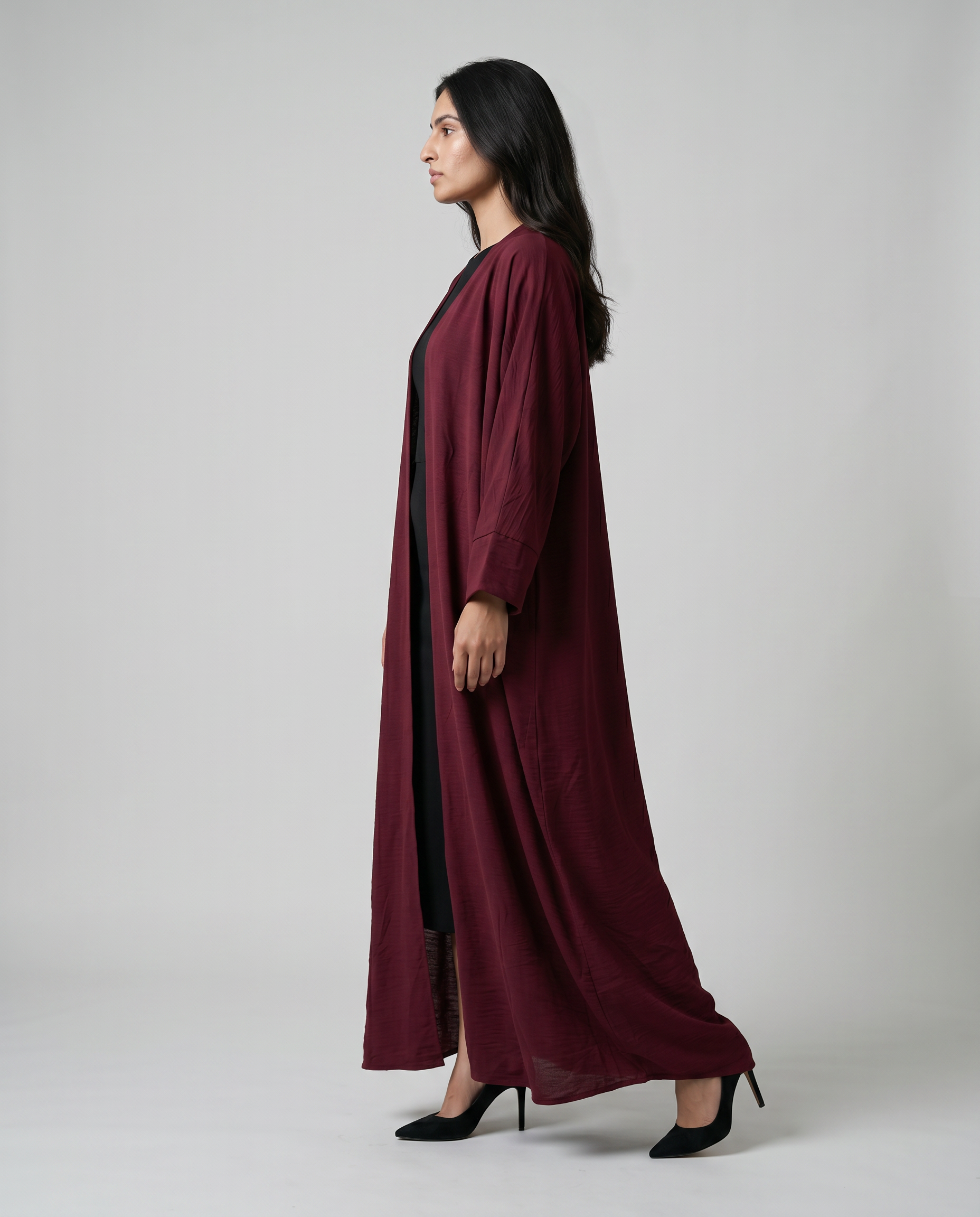 Burgendy Abaya