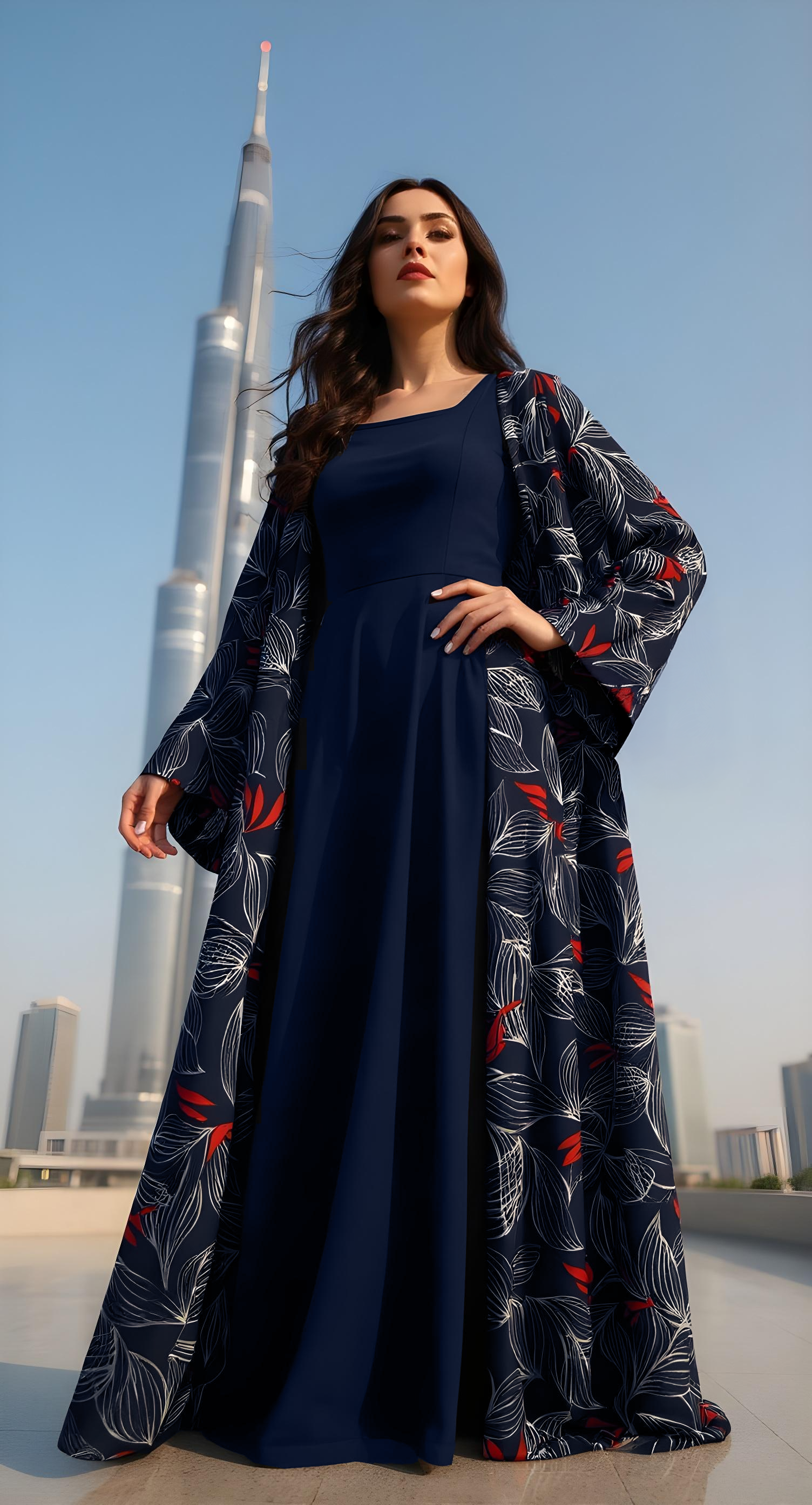 Crimson Whisper Abaya
