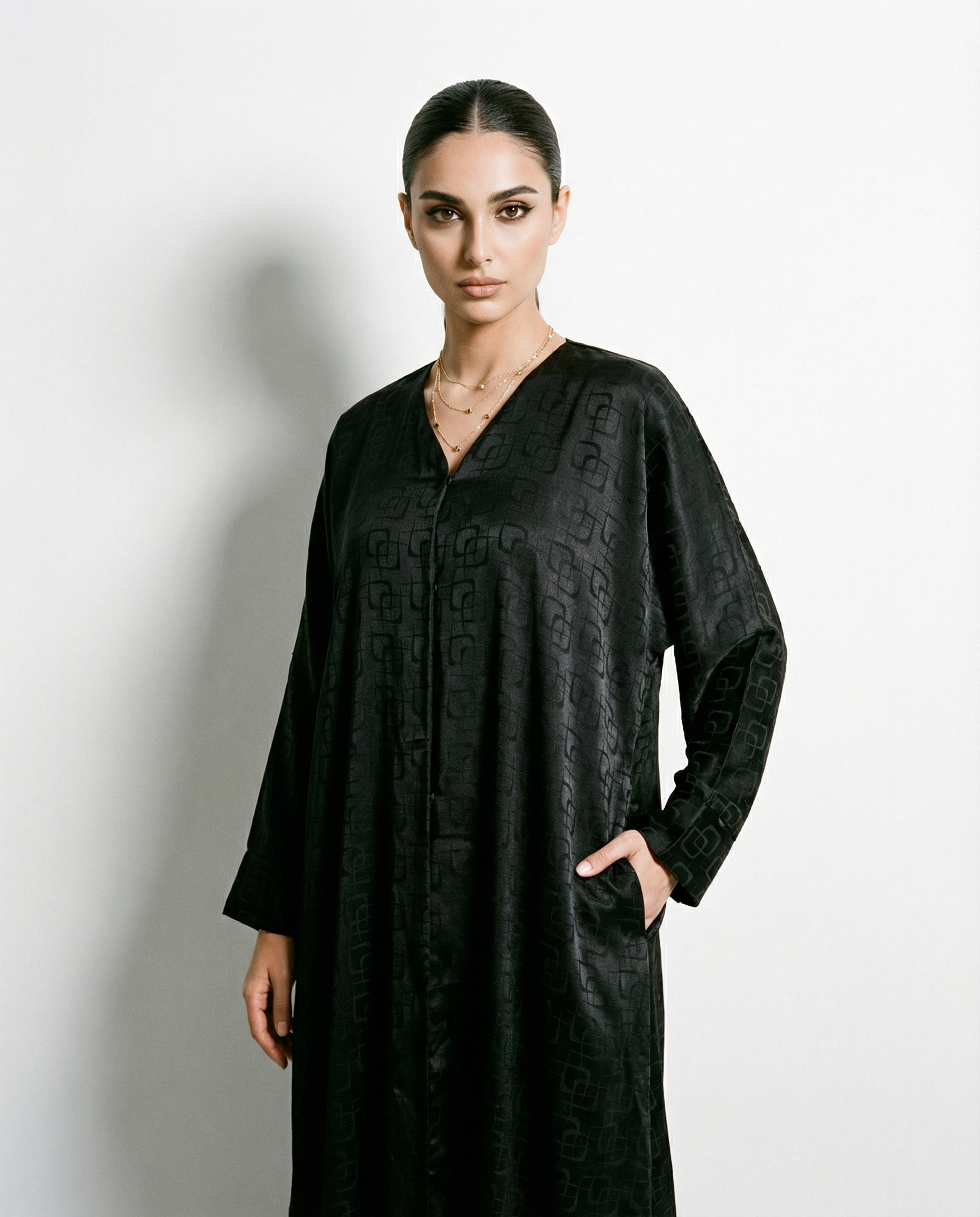 Noir Square Abaya