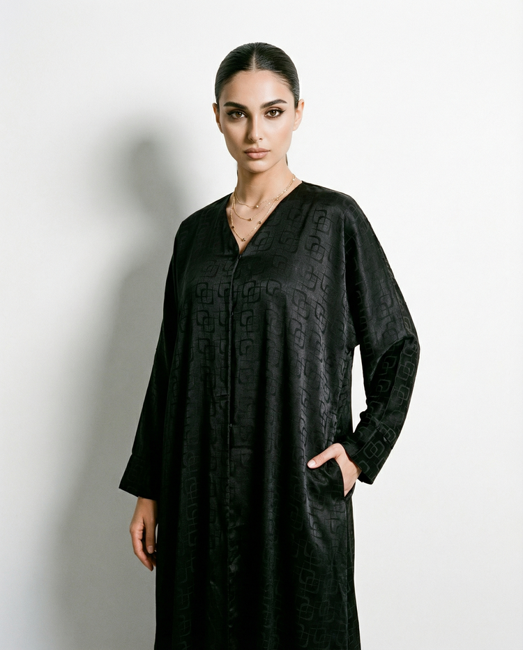 Noir Square Abaya
