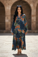 Shadow Bloom Abaya (Blue)