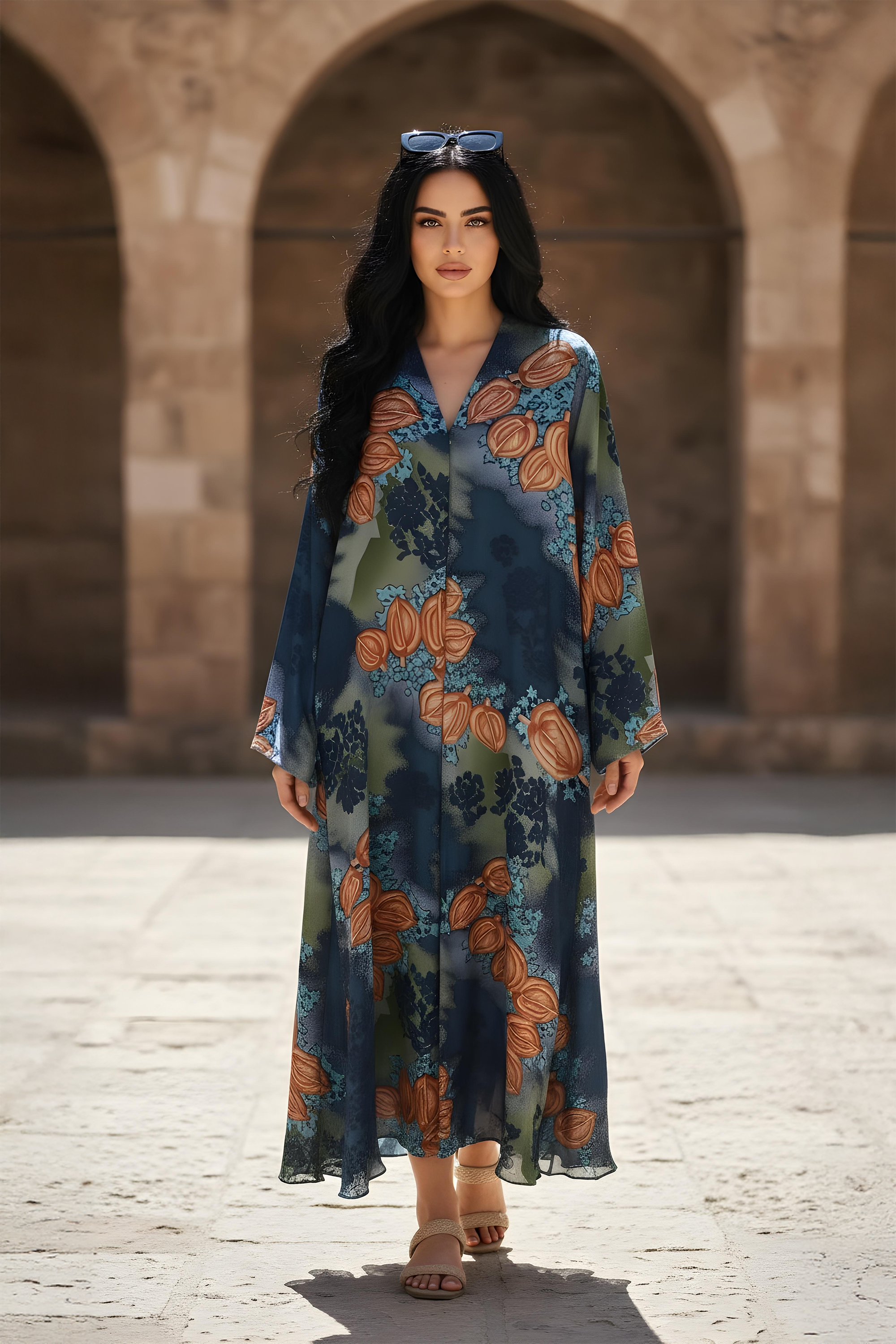 Shadow Bloom Abaya