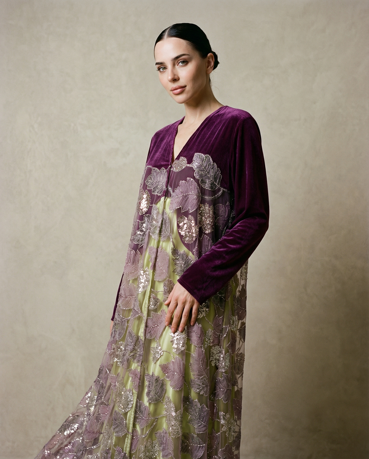 Velvet Bloom Abaya