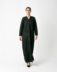 Noir Geometry Abaya