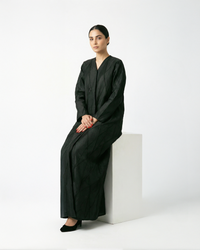 Noir Geometry Abaya