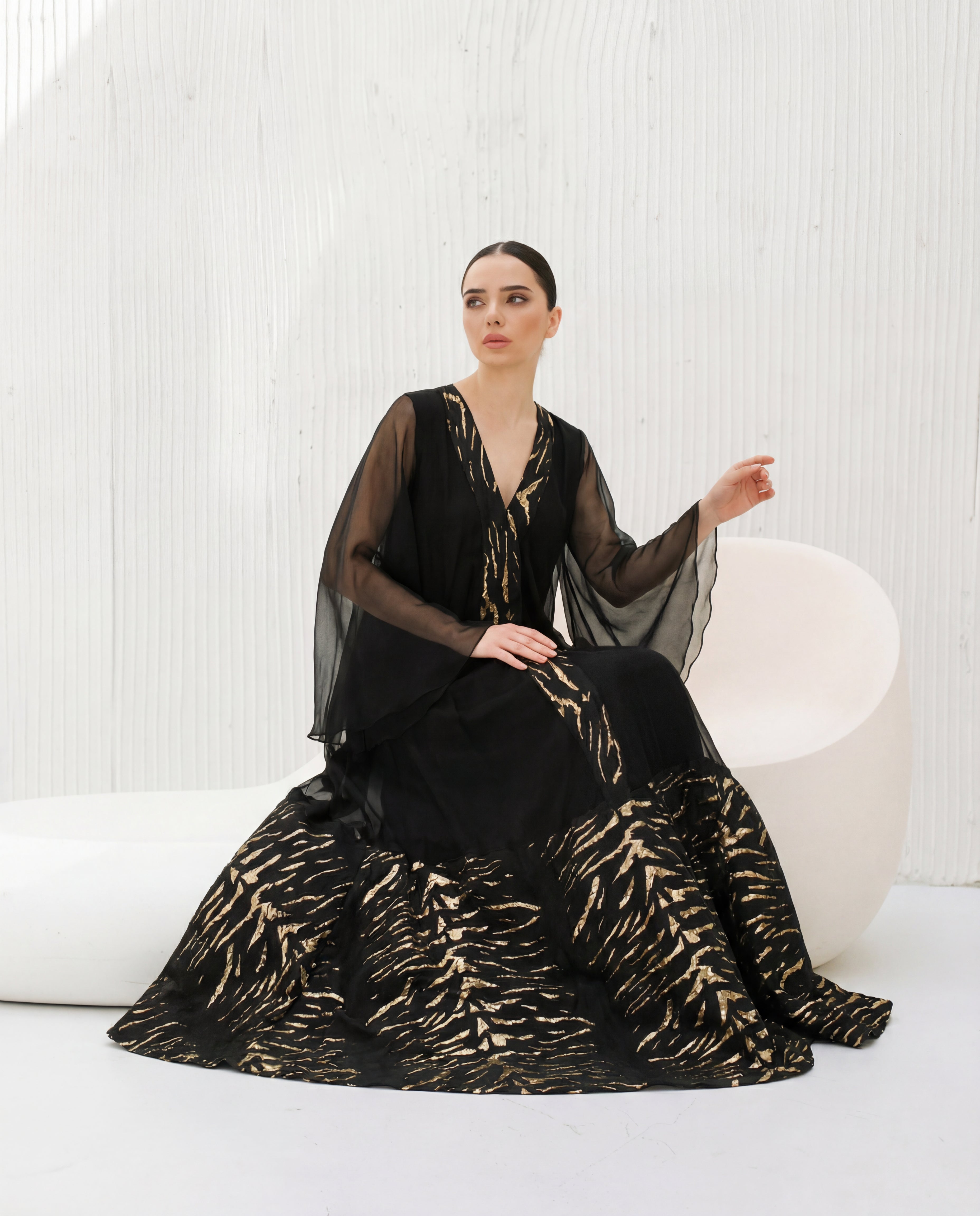 Golden Dusk Abaya