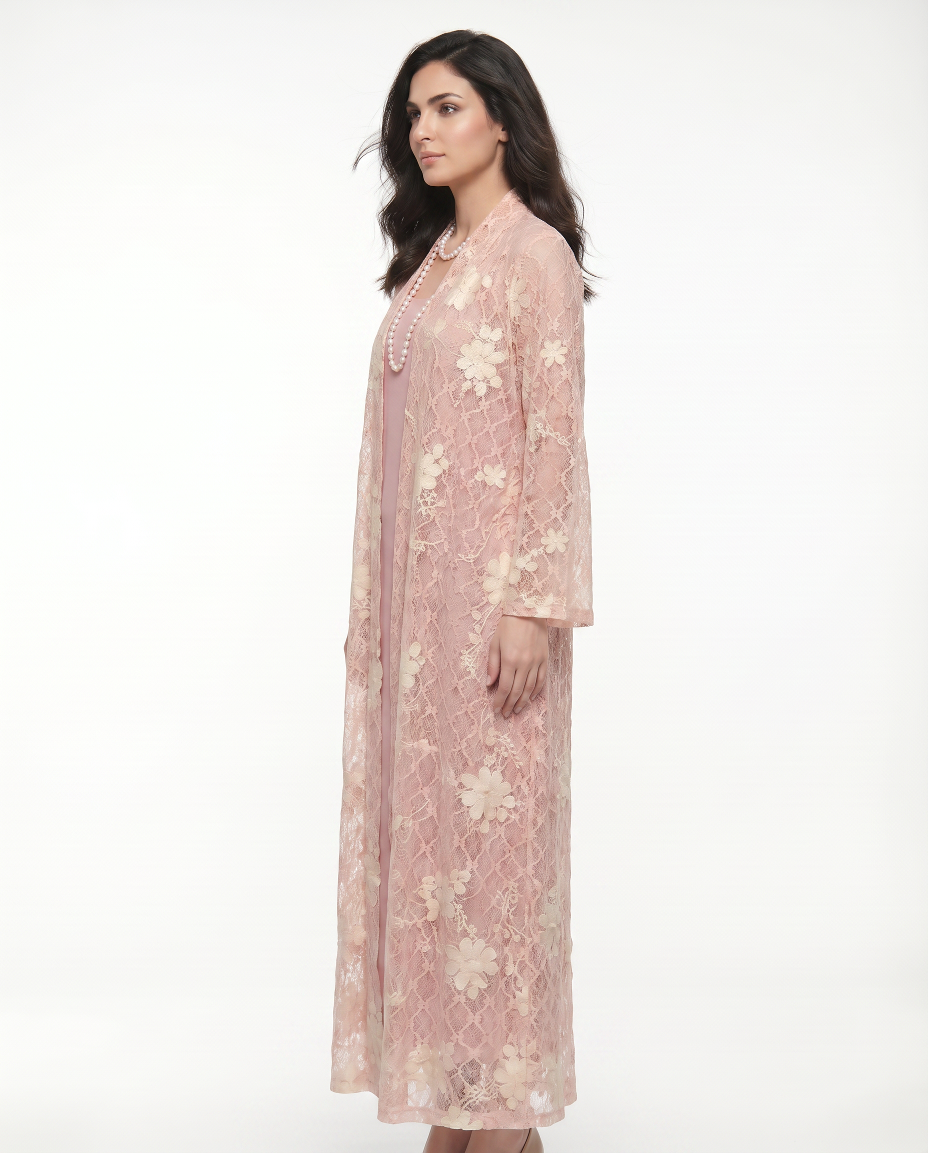 Rosy Veil Abaya