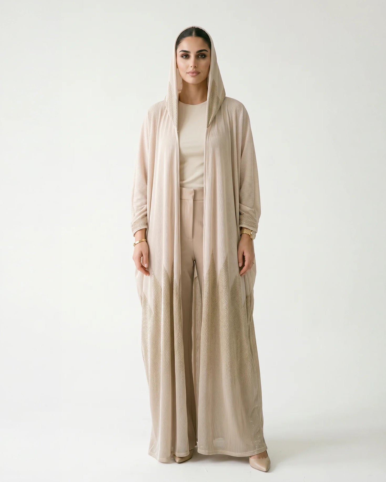 Hooded Cape (Beige)