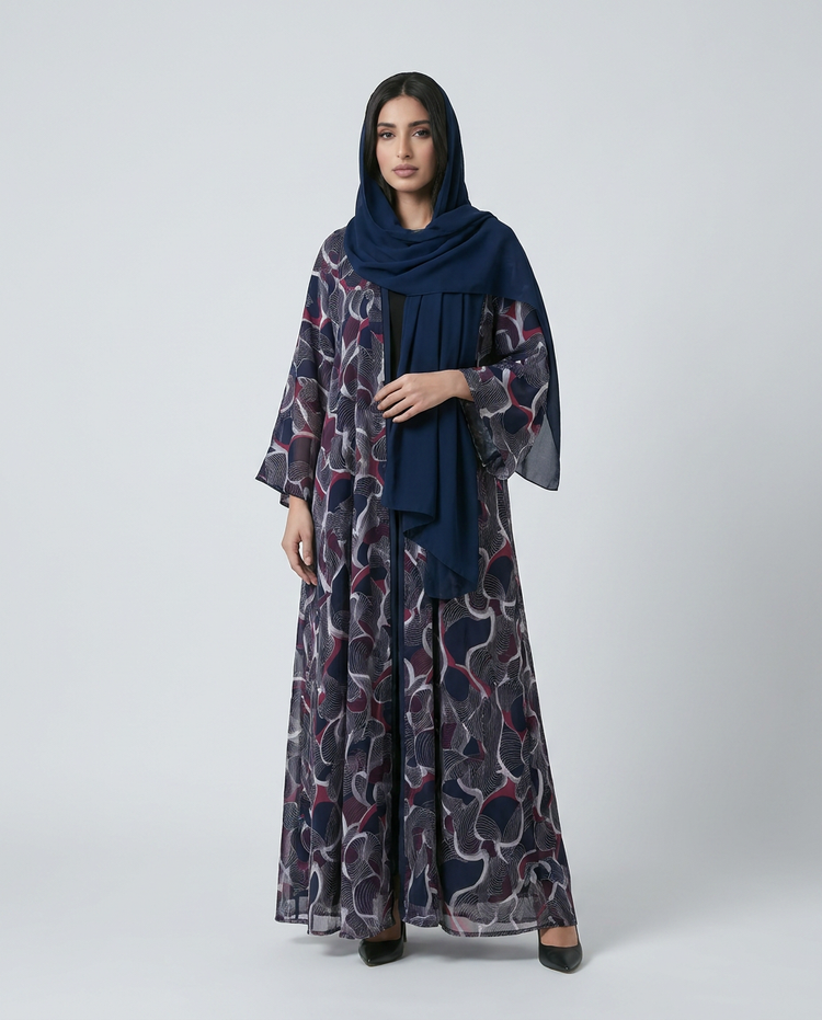 Crimson Whisper Abaya