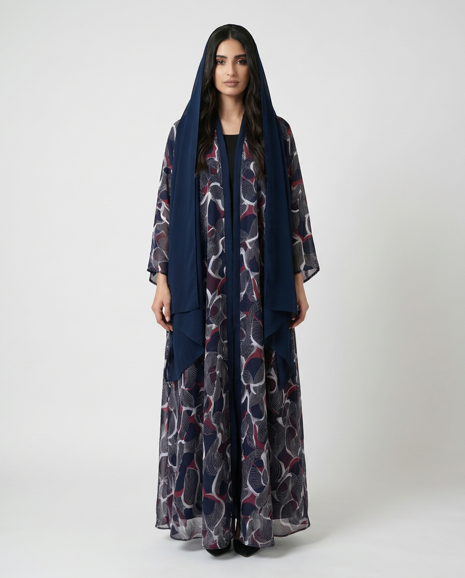 Crimson Whisper Abaya