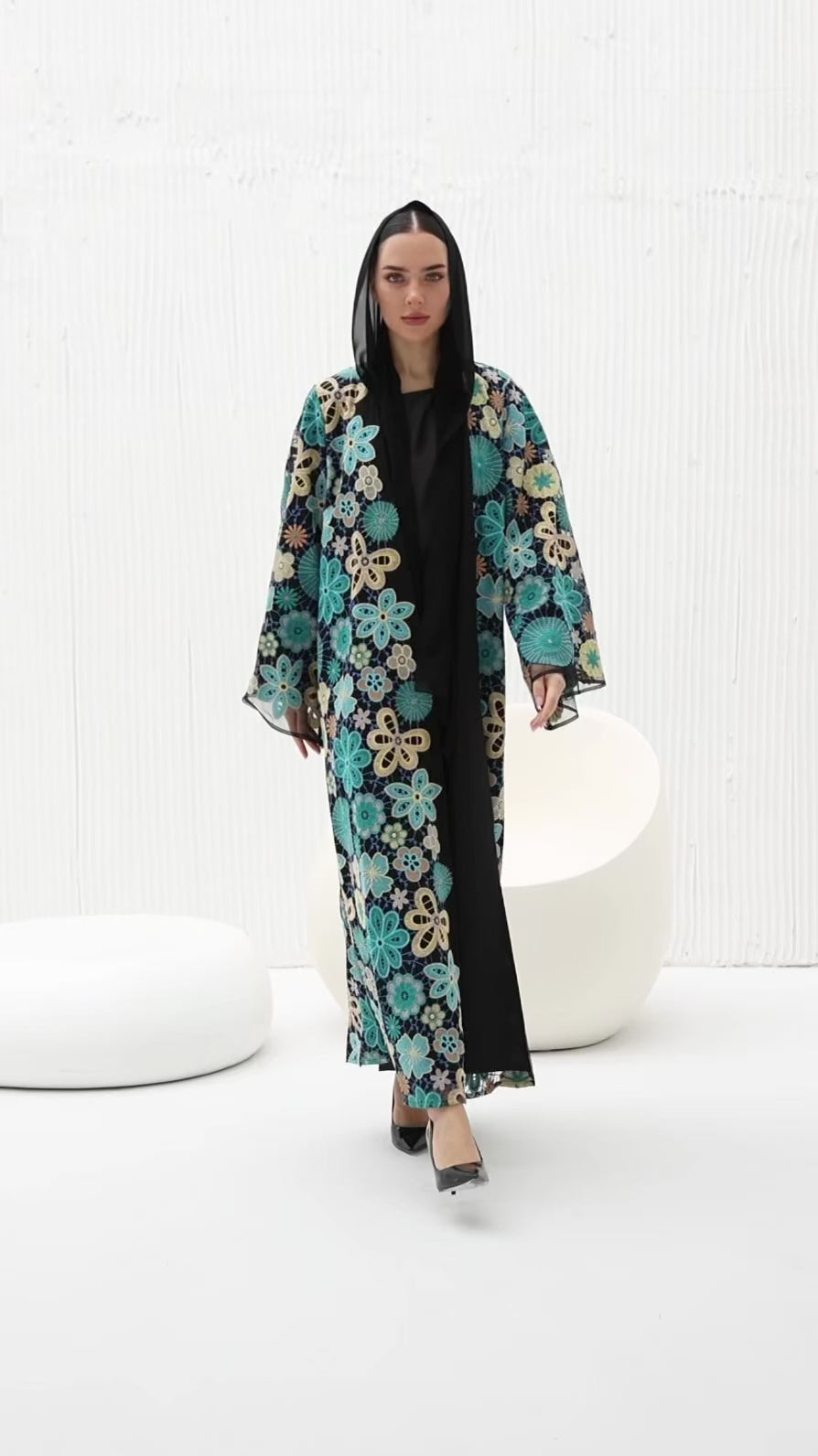 Petals of Light Abaya